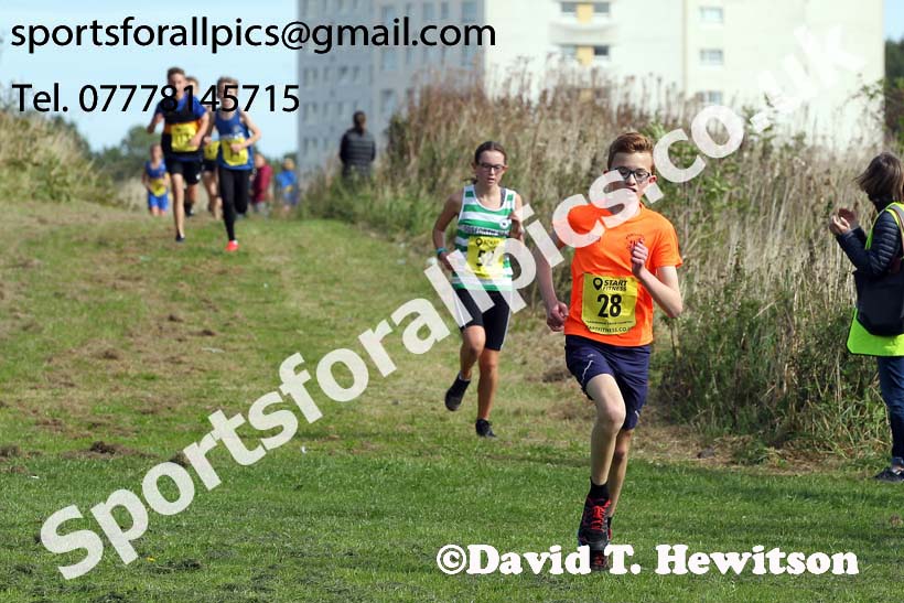 Boys and girls under-13s 2019 Sunderland Harriers Open Cross Country. Photo:  David T. Hewitson/Sports for All Pics